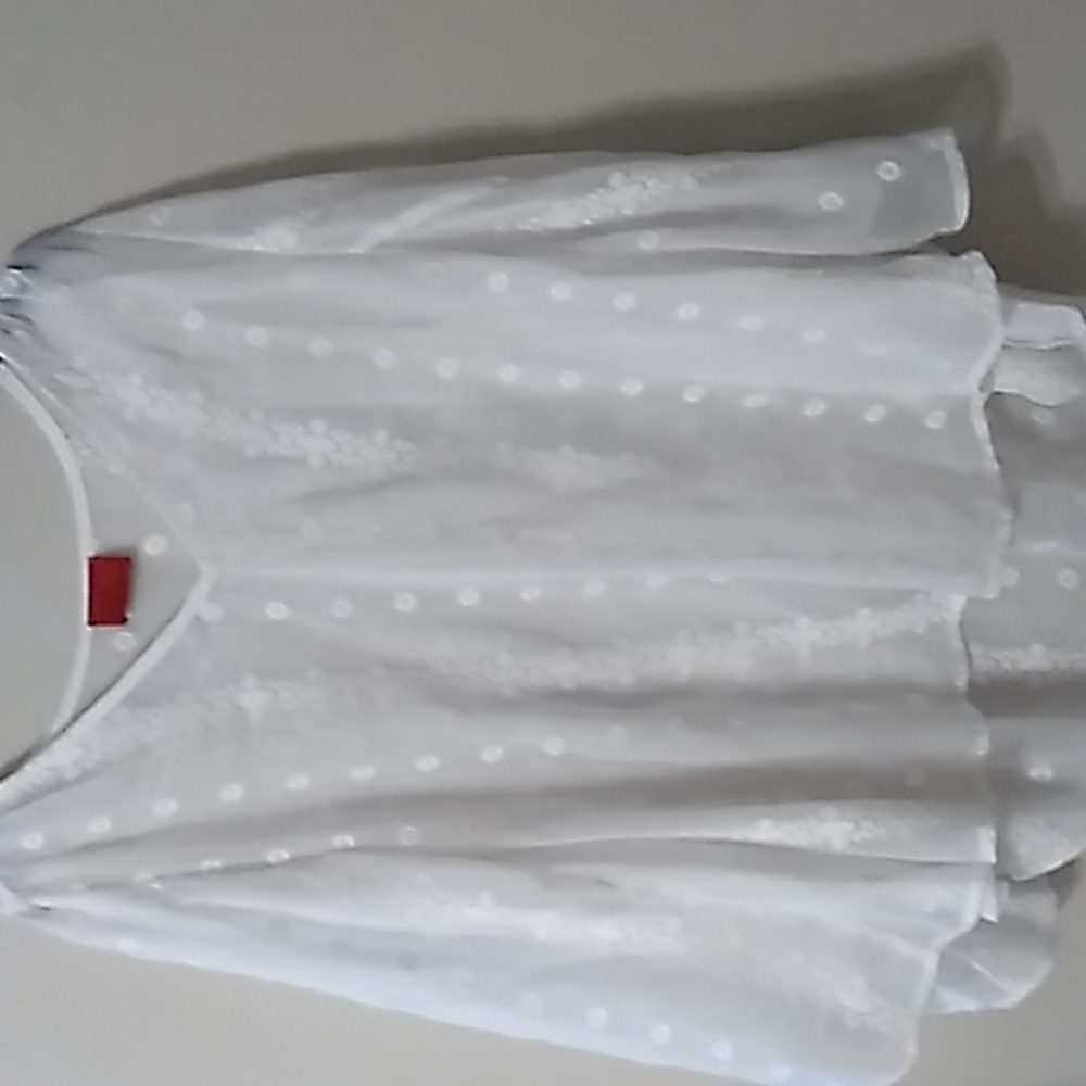 Sheer lace poncho top